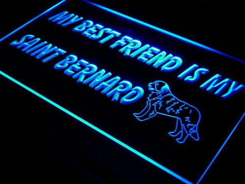 Best Friend Saint Bernard Dog Neon Light Sign
